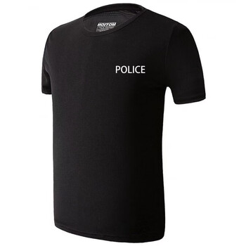 大漠汉子 执勤训练黑色夏季短袖t恤圆领速干体恤男女休闲半袖汗衫户外