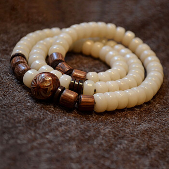 闪电速发 缅甸白菩提手串阿蕾家白菩提子根108颗高密佛珠06男士女款