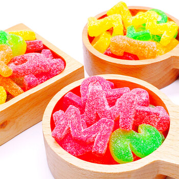 软糖德国工艺水果味橡皮糖果汁胶皮糖彩色水果糖qq糖果 小星星250g装