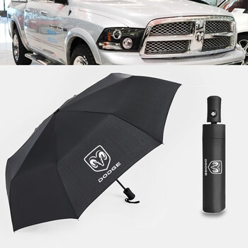 于道奇酷威道奇挑战者ram汽车载全自动折叠晴雨两用雨伞道奇标一把
