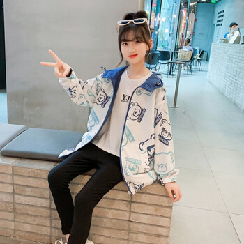 法比兔fanbeeto品牌童装女童韩版中长款风衣外套春秋装中大童616岁