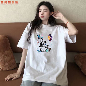 cken纯棉短袖t恤女夏季上衣宽松韩版体恤女短袖ins潮新款女装半袖t桖