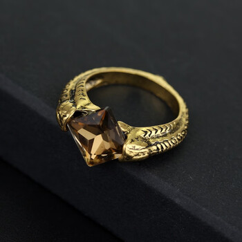 哈利波特周边电影原版复活石魂器戒指伏地魔马沃罗冈特创意礼物 琥珀