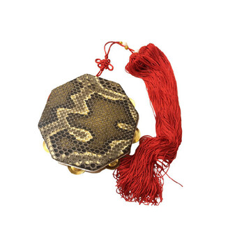 2022年新款蟒皮民族乐器儿童舞蹈道具曲艺说唱演奏打击鼓手鼓 八角鼓