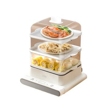 臻米(zhenmi)电蒸锅家用小型多功能三层大容量蒸汽锅自动断电蒸箱小