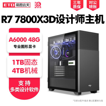 ͼ AMD R7 7800X3D A6000 A2000ͼιվģȾƵװ 32Gģ7800X3D+A5000