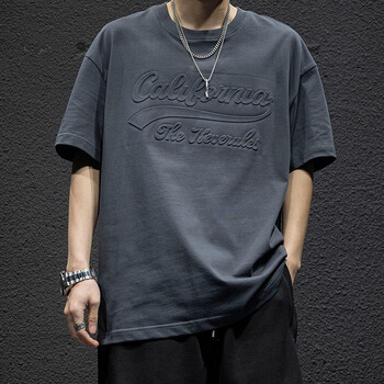 名面短袖t恤男宽松纯棉半袖男士五分袖男生夏季潮牌休闲圆领体恤加肥