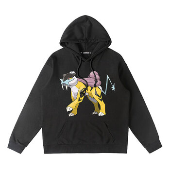 精灵宝可梦联名卫衣儿童秋季连帽外套阿尔宙斯裂空座动漫衣服男童