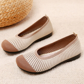 珍源祥(zhenyuanxiang)舒适透气女网鞋一脚蹬懒人鞋老北京布鞋女宽头