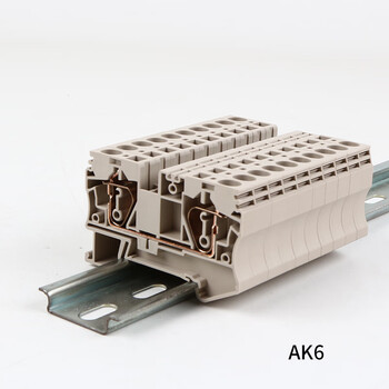 5接线端子导轨式紫铜端子排直插型快速接线uk ak6