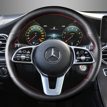 奔驰glc方向盘套手缝真皮260/c200le/300l/b/c/e级专用gla把套cla glc