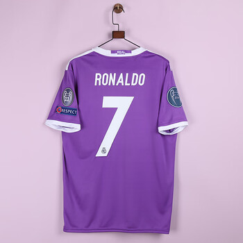 滕讯体育nba专营1617皇马球衣欧冠决赛版紫色客场7号c罗4号拉莫斯贝尔