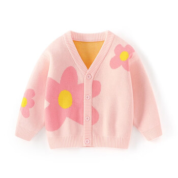 2021女童春装针织毛衣开衫外套新款宝宝婴儿童春秋小女孩时髦洋气