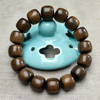 纳点高档印度老山檀香黑肉阴沉木手串檀香木手链盘玩佛珠发烧级毕业男