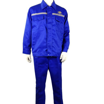工作服男女套装劳保工装春秋款裤子耐磨工厂车间建筑装潢 艳蓝色套装
