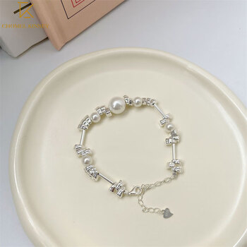 chomelkinsey碎银子珍珠手链女s925银不规则高级感手链女七夕情人节