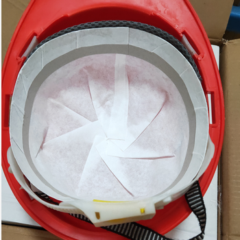 工地一次性安全帽内衬无纺布吸汗透气头盔内胆卫生帽头套蓝白色铎铭