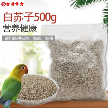 鸟食苏子鸟食白苏子白苏籽鹦鹉金丝雀玉鸟黄雀鸟粮苏子粒东北特产白