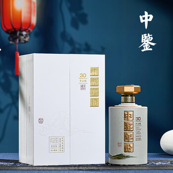 中鉴【中鉴丨年份30】贵州酱香型白酒53度 坤沙酒 送礼自饮收藏 53度 500mL 6瓶