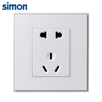西蒙(SIMON) 开关插座面板 56C系列 五孔插座 86型面板 珍珠白色 V51084T