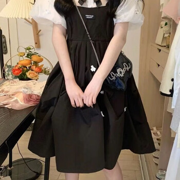 泳朵朵洛丽塔连衣裙日常甜美软妹吊带连衣裙学院风女夏大童轻lo日常