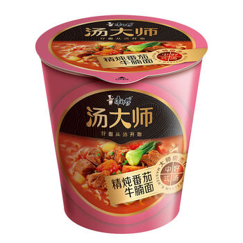 汤大师方便面杯面日式叉烧豚骨番茄速食泡面12桶装整箱批发 精炖番茄