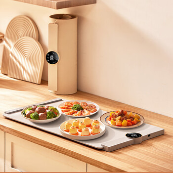 element)柔性折叠暖菜板方形卷折热菜板餐桌饭菜保温板家用多功能