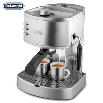 
                                        
                                                                                德龙（Delonghi）咖啡机 半自动咖啡机 意式浓缩 家用 泵压式 不锈钢锅炉 手动打奶泡 EC330S                