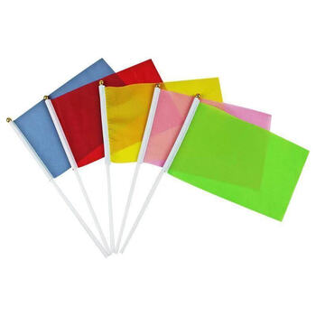 南山驹 7号8号20个木杆手摇小彩旗小红旗运动舞蹈幼儿园手拿旗定制小