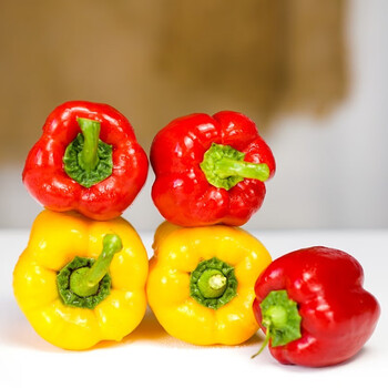 德骊嘉山东彩椒圆辣椒新鲜五彩椒当季蔬菜青椒整箱装生鲜 精选彩椒3斤