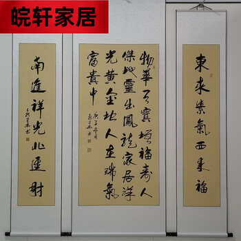 适用于中堂字画 手写书法己装裱农村堂屋挂饰客厅办公室挂画大气带礼