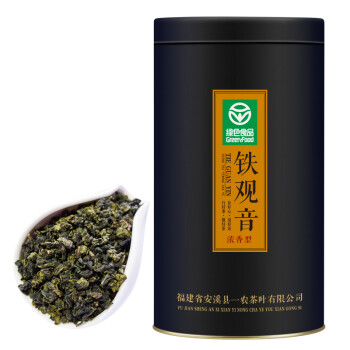 一农 茶叶 特级浓香型安溪铁观音兰花香乌龙茶250g/罐散装茶叶 绿色浓香铁观音250g罐