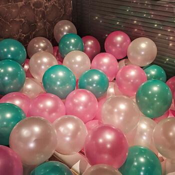 小气球加厚珠光气球100个生日派对装饰场景布置儿童卡通七彩色汽球