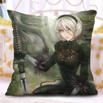 尼尔机械纪元2b小姐姐抱枕动漫游戏周边二次元靠垫枕芯枕套01常规光面