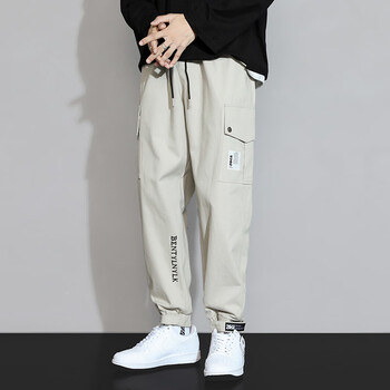 青少年运动长裤初中生1617岁男孩夏新款工装裤薄款休闲裤束脚潮k28