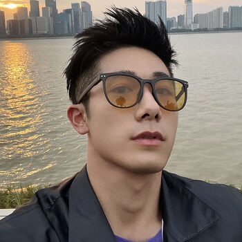 折叠墨镜司机开车偏光夜视茶黄色太阳眼镜男女潮 琥珀咖 【600度】