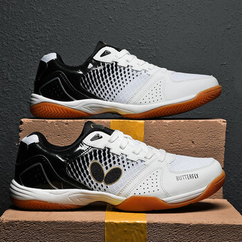 断码蝴蝶牌乒乓球鞋男鞋鞋比赛训练鞋防滑透气轻便 utop-7白黑 41