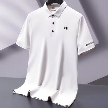 可隆两棵树短袖t恤polo半袖衣服速干网红洋气旗舰过毒白色m90115斤