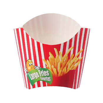 喜嘉华薯条盒子批发一次性大中小号免折鸡米花盒薯条纸盒汉堡包装盒