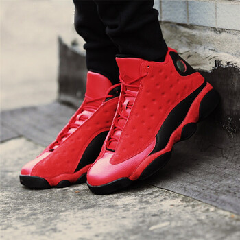 新款air jordan 13 aj13乔丹运动耐磨减震篮球鞋888164-601 单身红色