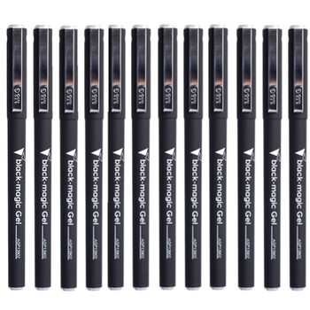 晨光文具黑骑士子弹头中性笔拔帽拔盖0.