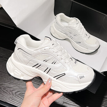 rutongsanyue超火老爹鞋女23年新款冬季女鞋网红百搭黑色跑步厚底休闲