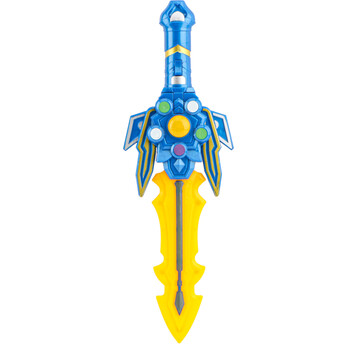 战士光剑玩具剑激光剑玩具发光音乐宝剑儿童刀剑男孩4-5-6岁 蓝色【图