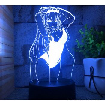 02国家队动漫周边夜灯生日礼物美少女模型摆件 弗兰克斯比基尼1 七彩