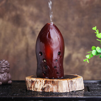 【云新】特制演奏考级10孔十孔双腔熏烧大鱼埙古埙民族乐器 g调