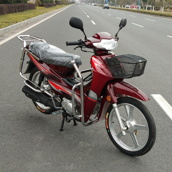 弯梁摩托车国四电喷可上牌110泰本田助力车燃油车48cc红色标配国三