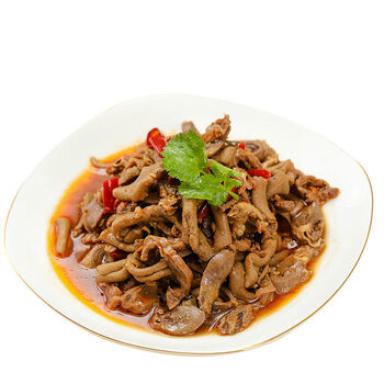 俏乐米香辣鸡杂料理包2oo克1o袋方便当速食菜批发商用外卖快餐菜香辣