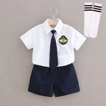 揽耀幼儿园园服夏装儿童班服小学生校服套装学院英伦风毕业照演出服装