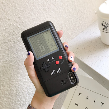 俄罗斯方块游戏机适用苹果手机壳13可以玩的12解压iphone14promax