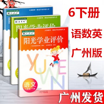 2022春广州版阳光学业评价三四五六年级下册语文数学英语人教版教科版 3456年级下册学习与评价 六年级下册语数英3本